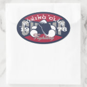 Boxclub Ovaler Aufkleber (Tasche)