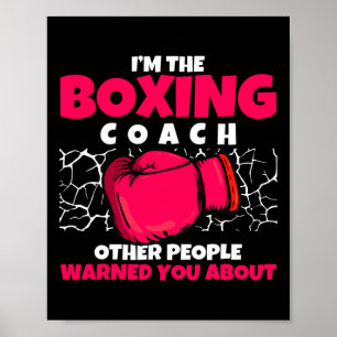 Boxclub-Trainer eines Boxers Kickboxen Boxen Coa Poster