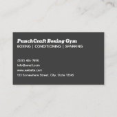 Boxclub Visitenkarte (Rückseite)