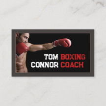 Boxcoach Fitness Instructor Dark Business Card