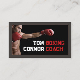 Boxcoach Fitness Instructor Dark Business Card Visitenkarte