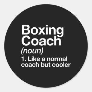 Boxcoach Funny Sports Definition Trainer Marti Runder Aufkleber