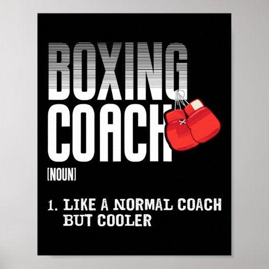 Boxcoach Funny Sports Definition Trainer Poster (Vorne)