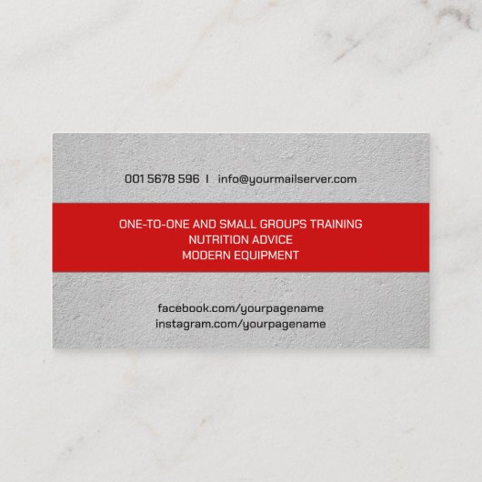 Boxcoach, grau und rot, Handschuhe Visitenkarte (Rückseite)