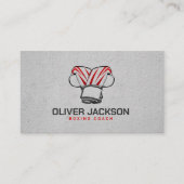 Boxcoach, grau und rot, Handschuhe Visitenkarte (Vorderseite)