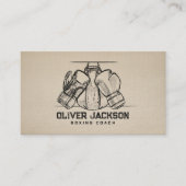 Boxcoach Handschuhe und zeichnend Tasche Visitenkarte (Vorderseite)