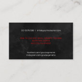 Boxcoach rote Handschuhe Aquarell zeichnend Visitenkarte (Rückseite)