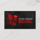 Boxcoach rote Handschuhe Aquarell zeichnend Visitenkarte (Vorderseite)