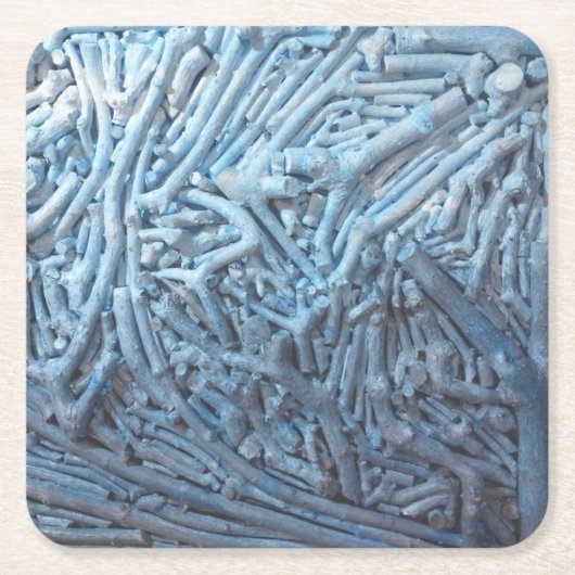 Boxcuttings: Blau Rechteckiger Pappuntersetzer (Vorderseite)
