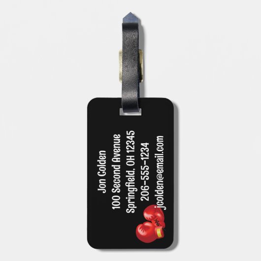 Boxdesign-Gepäckanhänger Gepäckanhänger (Rückseite vertikal)