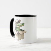 Boxed and Bothered - Funny Crocodile in a Box Tasse (Vorderseite Links)