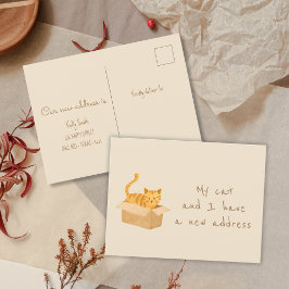 Boxed & Bounded Cat | Zuhause Moving Postkarte