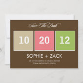 Boxed Calendar Save the Date Anuncements (Brown) (Vorderseite)