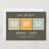 Boxed Calendar Save the Date Anuncements (grau) (Vorderseite)