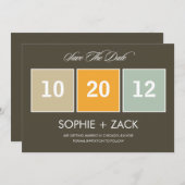 Boxed Calendar Save the Date Anuncements (grau) (Vorne/Hinten)