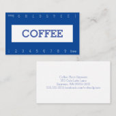 Boxed Double Number Loyalty Coffee Punch Card Treuekarte (Vorne/Hinten)