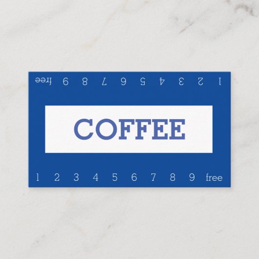 Boxed Double Number Loyalty Coffee Punch Card Treuekarte (Vorderseite)