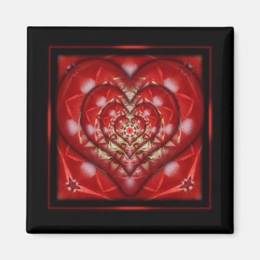 Boxed Heart Design Magnet (Vorne)