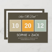 Boxed Kalender Save the Date Postkarte (grau) (Vorne/Hinten)