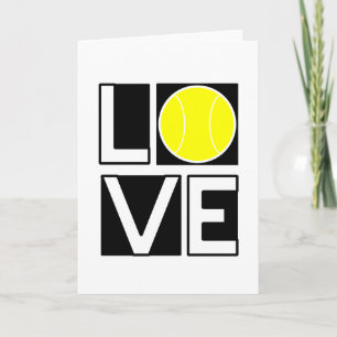 Boxed LIEBE Tenniskarte Dankeskarte