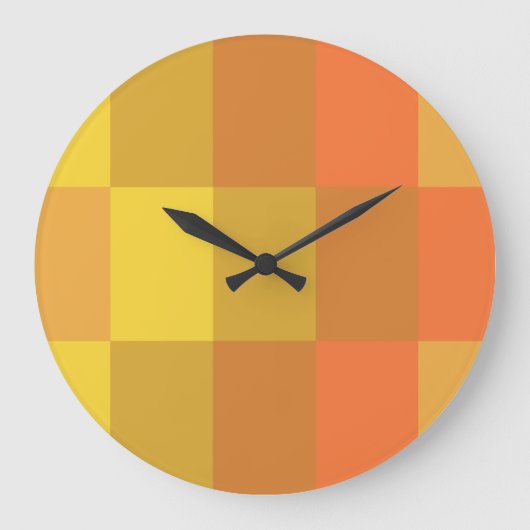 Boxed Shades of Orange Große Wanduhr (Vorderseite)