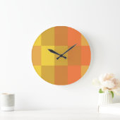 Boxed Shades of Orange Große Wanduhr (Zuhause)