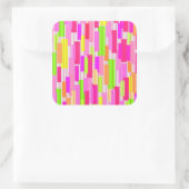 Boxed Stripe Quadratischer Aufkleber (Tasche)