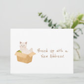 Boxed Up mit einer neuen Adresse! Cat Moving Ankündigung (Stehend Vorderseite)