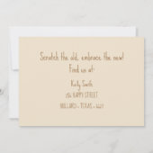 Boxed Up mit einer neuen Adresse! Cat Moving Ankündigung (Rückseite)