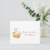 Boxed Up mit einer neuen Adresse! | Cat Zuhause Mo Postkarte (Stehend Vorderseite)