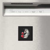 Boxeinhorn mit Boxhandschuhen Kickboxen Niedlich Magnet (In Situ (Geschirrspüler))