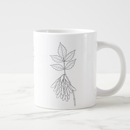 Boxelder Maple - Acer Negundo - Nationale Pflanze Jumbo-Tasse (Rechts)