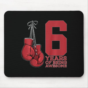 Boxen 6 Jahre lang großartiger Boxer 6. Geburtstag Mousepad