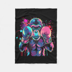 Boxen Affe Liebhaber Boxhandschuhe Kickboxen Lusti Fleecedecke