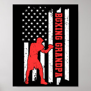 Boxen Amerika Flagge Boxen Martial Arts Boxen Groß Poster