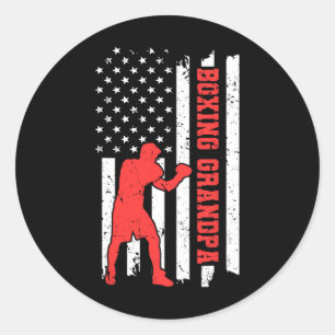 Boxen Amerika Flagge Boxen Martial Arts Boxen Groß Runder Aufkleber