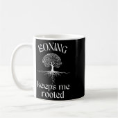 Boxen Behalte mir gewurzelte spirituelle Baumkämpf Kaffeetasse (Links)