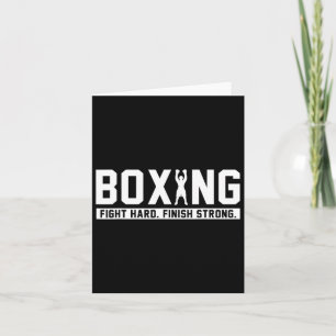 Boxen bekämpfen hartes Ende starke Boxquote Gesche Karte