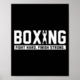Boxen bekämpfen hartes Ende starke Boxquote Gesche Poster