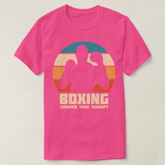 Boxen billiger als Therapie Funny Boxer T-Shirt (Design vorne)