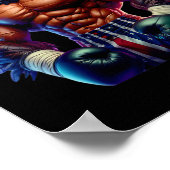 Boxen Blackhawk Boxer Kickboxer MMA Kämpfer Comba Poster (Ecke)