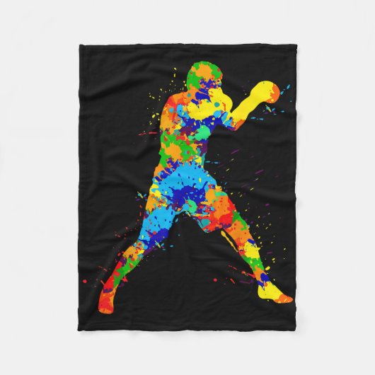 Boxen Boxer Jungen Kinder Männer Fleecedecke (Vorderseite)