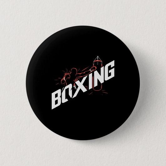 Boxen Boxschlag Byg Boxen Kickboxen Boxfan Button (Vorderseite)