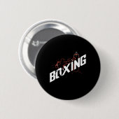 Boxen Boxschlag Byg Boxen Kickboxen Boxfan Button (Vorne & Hinten)