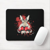 Boxen Bunny mit Boxhandschuhen Kickboxen Lustig B Mousepad (Mit Mouse)