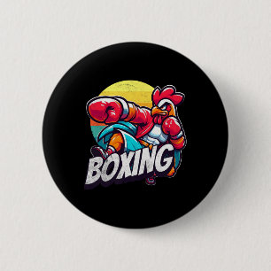 Boxen Coole Hühnerroosters Gewitterhühner, die lie Button