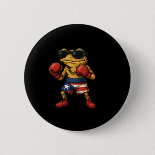Boxen Coqui Puerto Rico Flag Sungles Boricua Spaß Button