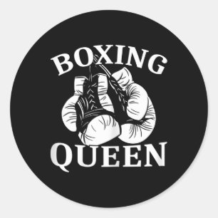 Boxen der Frauen Königin Kämpferin Kickboxen Runder Aufkleber
