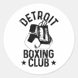 Boxen Detroit Michigan Kampfsport Boxer 1  Runder Aufkleber