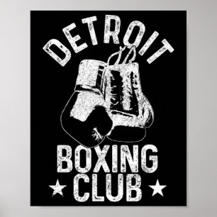 Boxen Detroit Michigan Martial Arts Boxer Poster